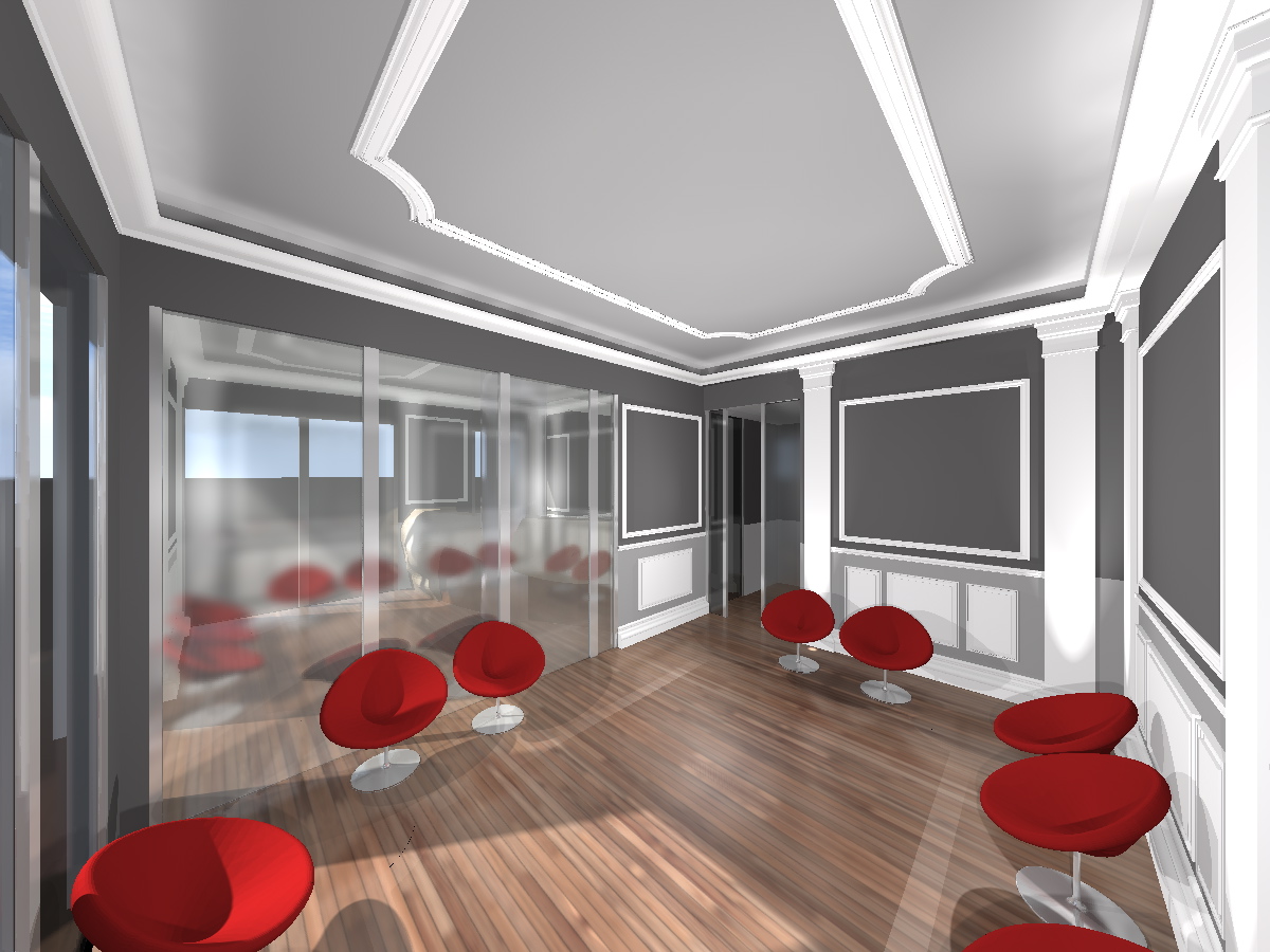 sala d'attesa studio dentistico odontoiatrico progettazione